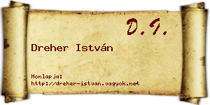 Dreher István névjegykártya